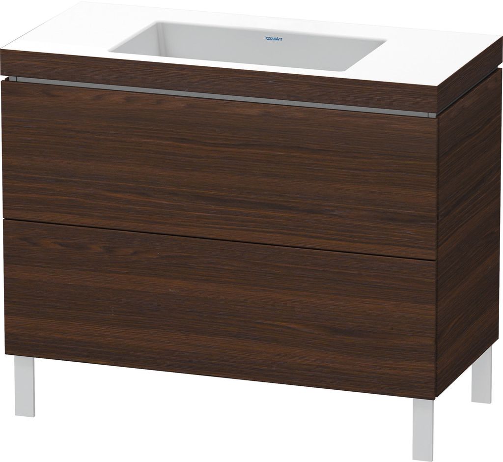 Duravit L-Cube c-bonded Set stehend, 2 Schubkästen, ohne Überlauf, ohne Hahnloch, 1000x698x480mm, LC6938N6969
