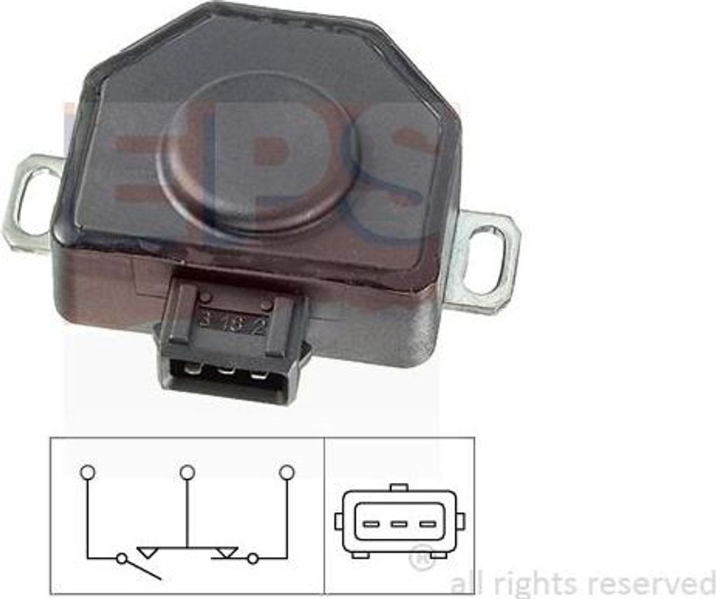 EPS 1.995.079 Drosselklappenpositionssensor OE 13621273277 kompatibel mit ZX, Espace, 240, 740, 940, 960