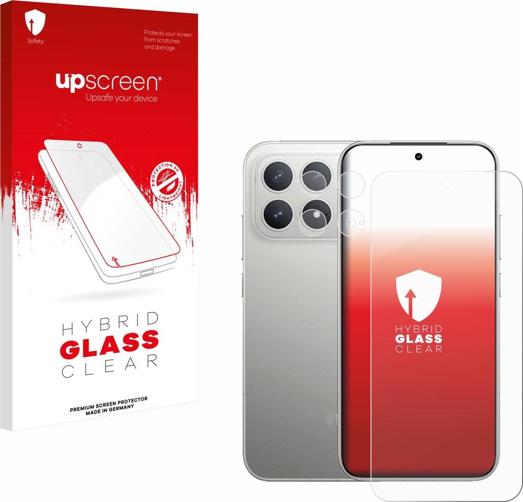 upscreen Schutzglas für Xiaomi Poco F8 Pro (Display+Kamera) Schutzfolie Panzer Folie Glas Display Schutz klar