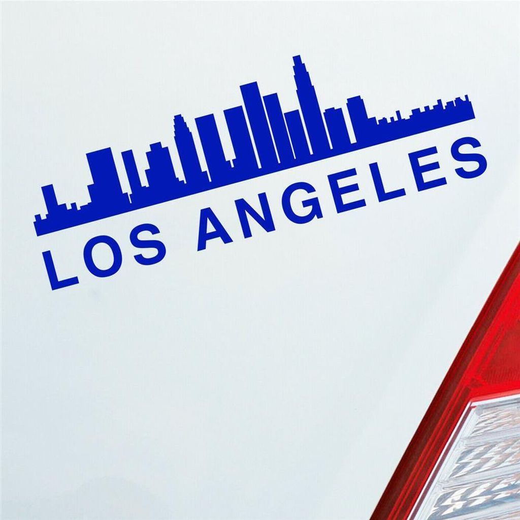 Auto Aufkleber Los Angeles Stadt City USA Kalifornien State 19x7 cm Dunkelblau Sticker Heckscheibenaufkleber
