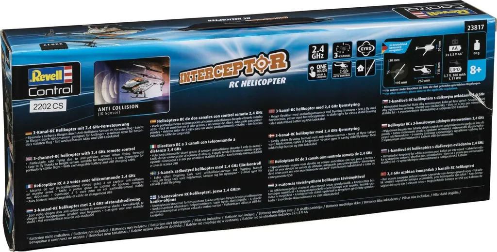 Hélicoptère Télécommandé Interceptor avec Capteur Anti-Collision RC