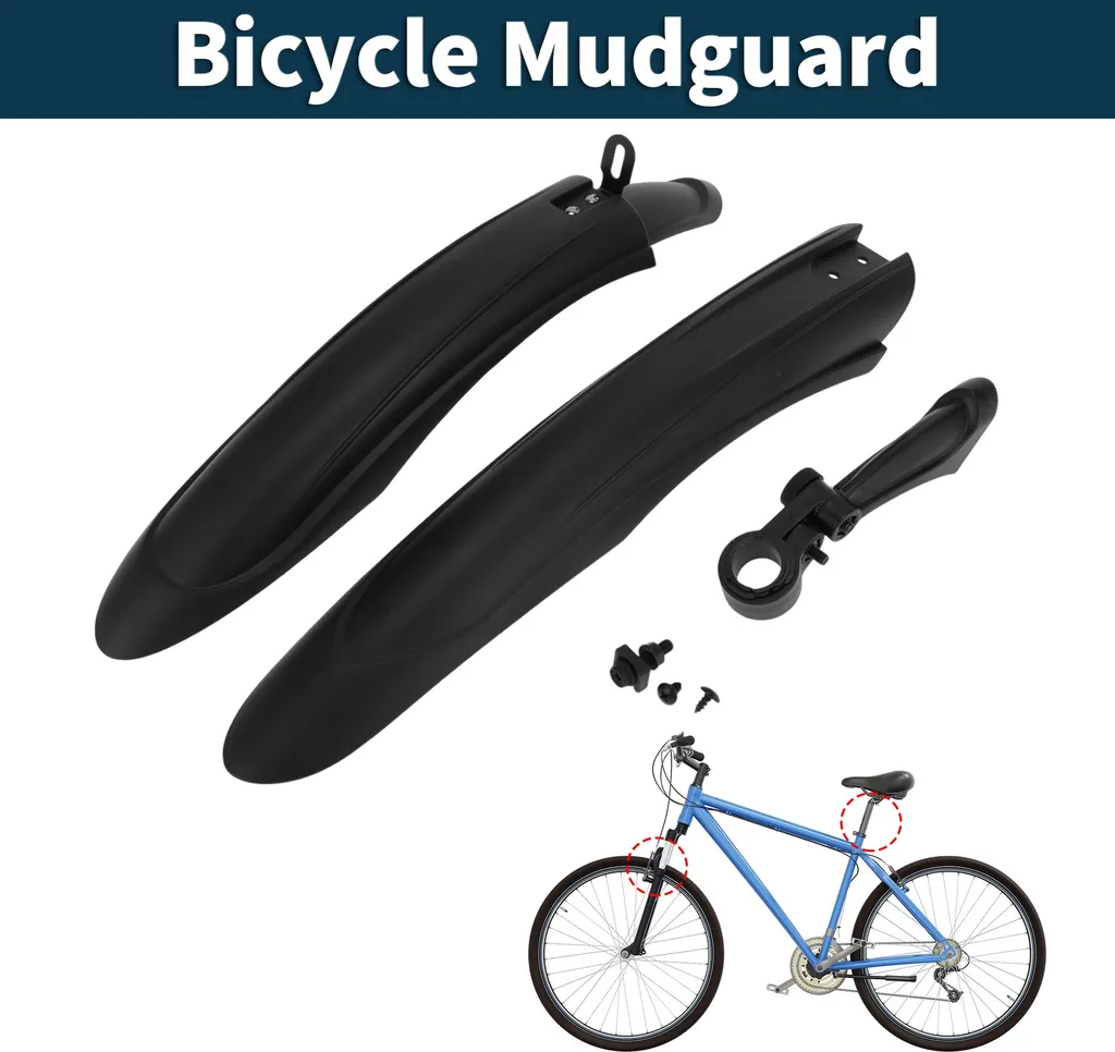 Set de garde-boue pour vélo tout terrain et route avec fixations stables