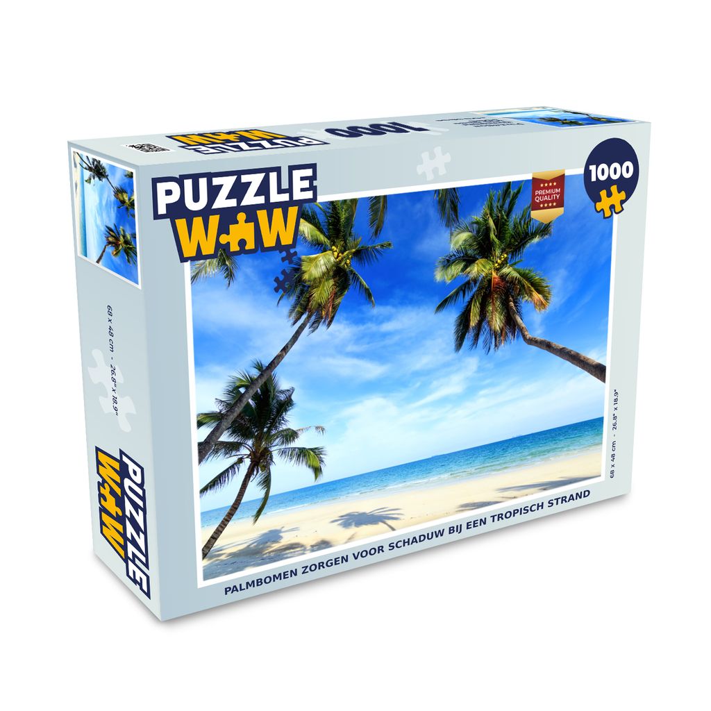 MuchoWow Puzzle 1000 Teile Palmen - Strand - Meer - Erwachsene - Rätsel