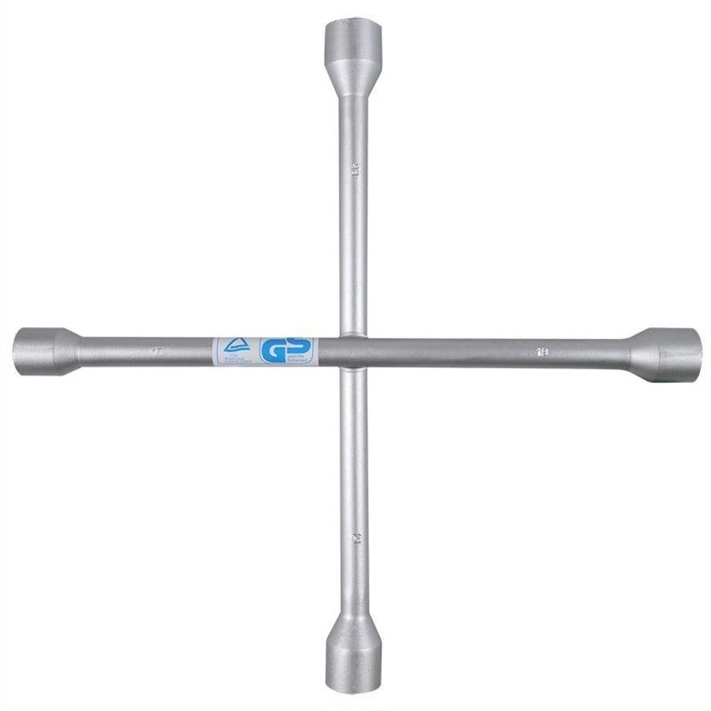 Kreuztaste 17-19-21-23 mm Stahl 36 x 36 cm Silber