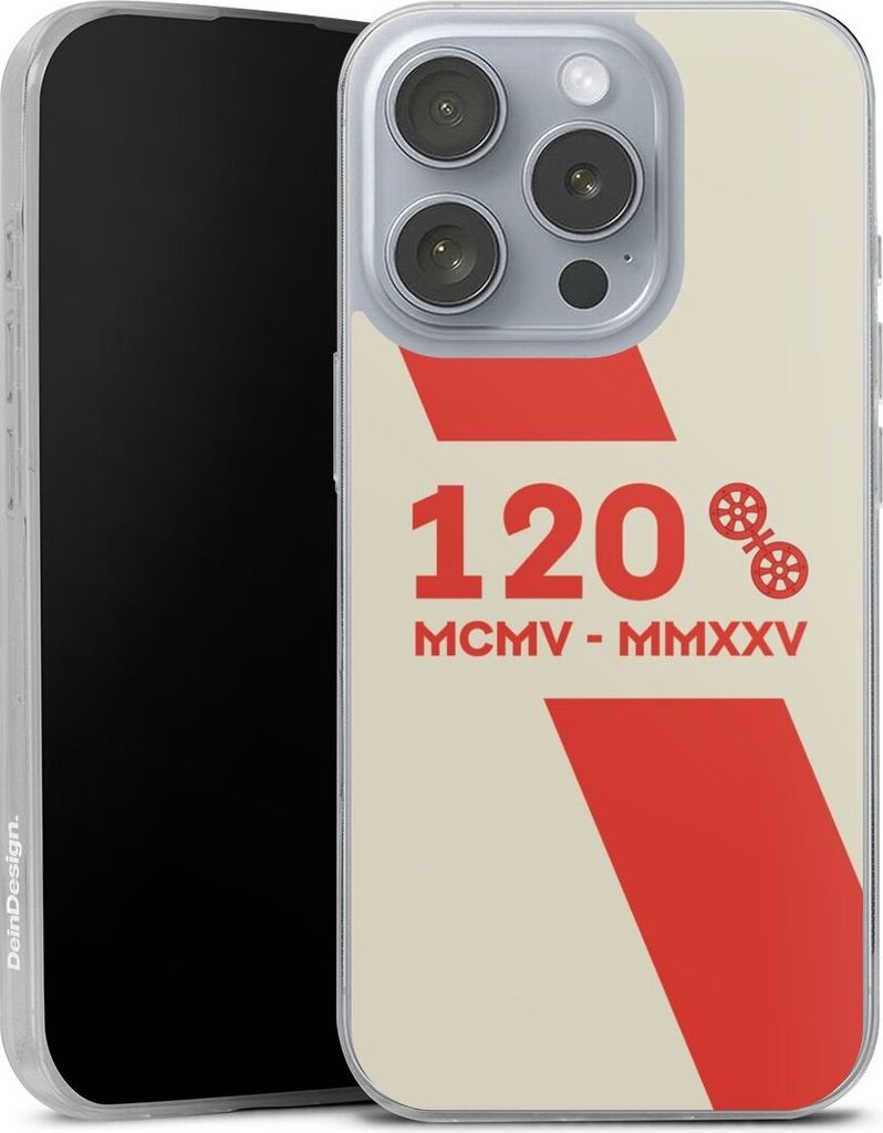 DeinDesign Slim Hülle für Apple iPhone 16 Pro Silikon Case Ultra Dünn Handyhülle 1. FSV Mainz 05 E.V. 120 Jahre Bundesliga