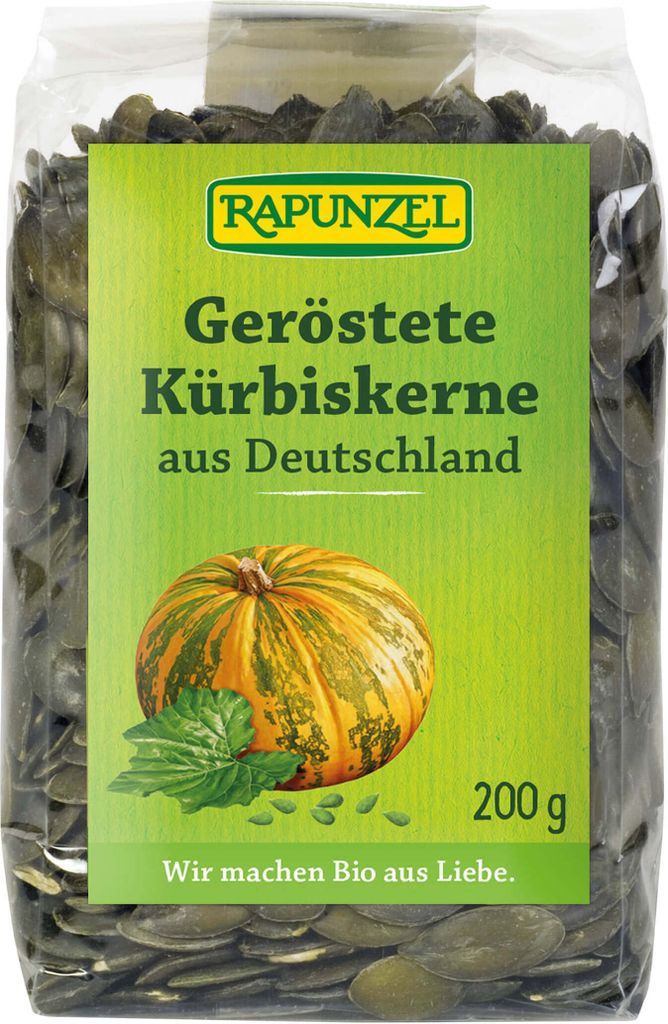 Rapunzel 600940, 200 g, Kürbiskerne* geröstet *kontrolliert Produktbild 