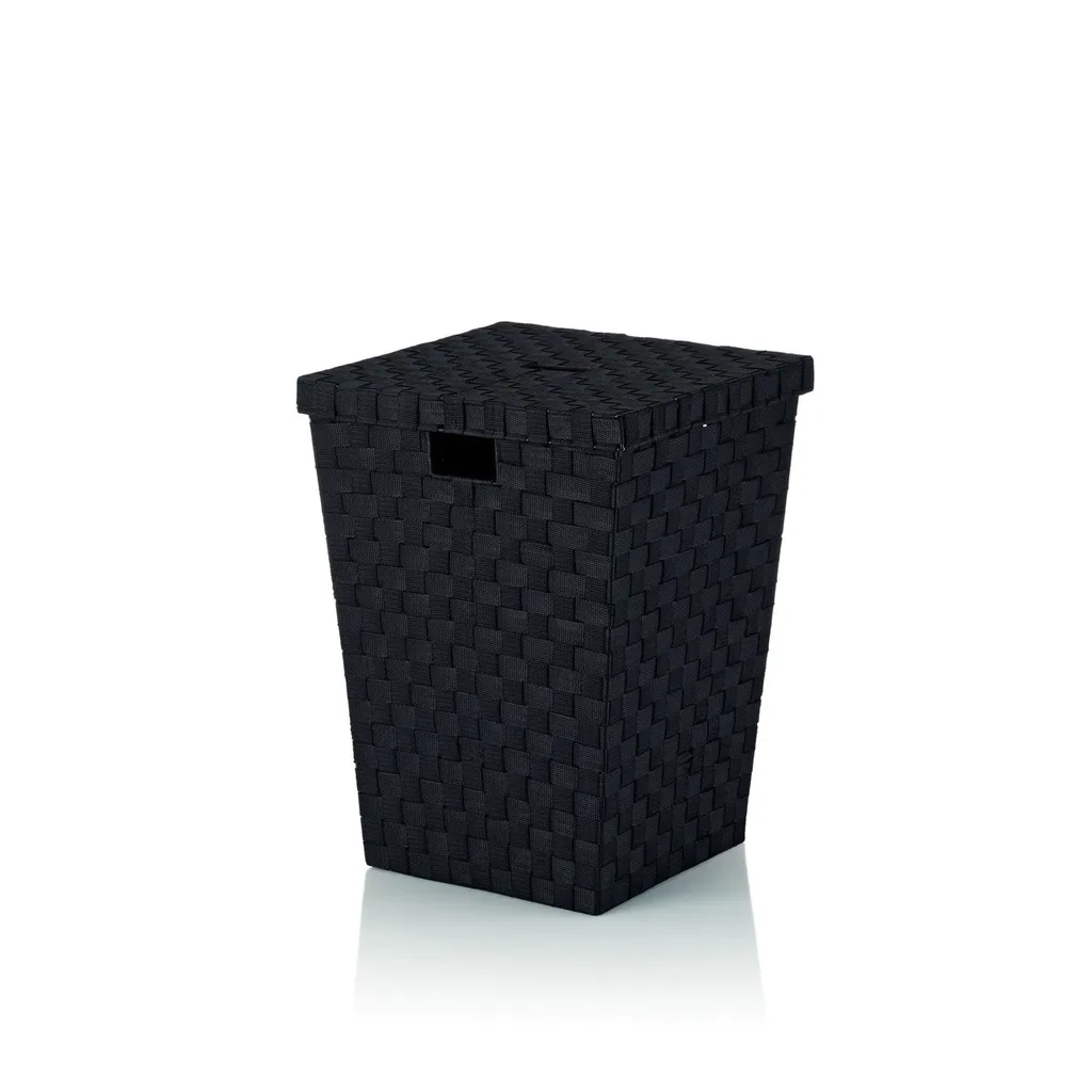 Coffre à linge noir Alvaro 40x40x52cm KELA idéal pour petite salle de bain