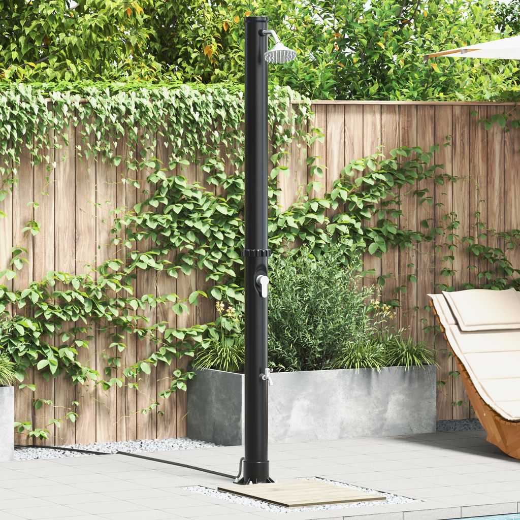 Außensolar Dusche mit Wasserhahn 217 cm 20 L, Gartenduschen DesignMöbel Neu