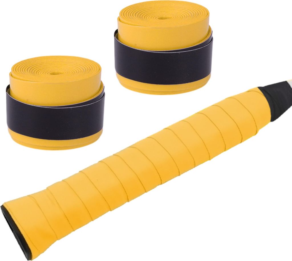 2 Stück Tennisschläger-Griffband, Trockenes Tennisschläger-Übergriffband, Rutschfestes Saugfähiges Griffband, Schläger-Übergriffband, Gelb