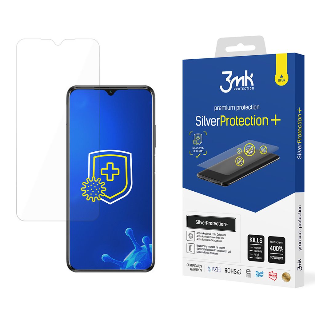 3mk Display Antimikrobielle Schutzfolie SilverProtection+ für Xiaomi POCO M3 0,21mm Self-Heal