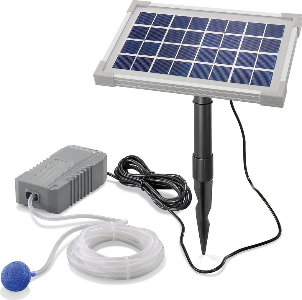 Solar Teichbelüfter 3,5W 130 l/h Pumpe Teichbelüftung Sauerstoff esotec 101841