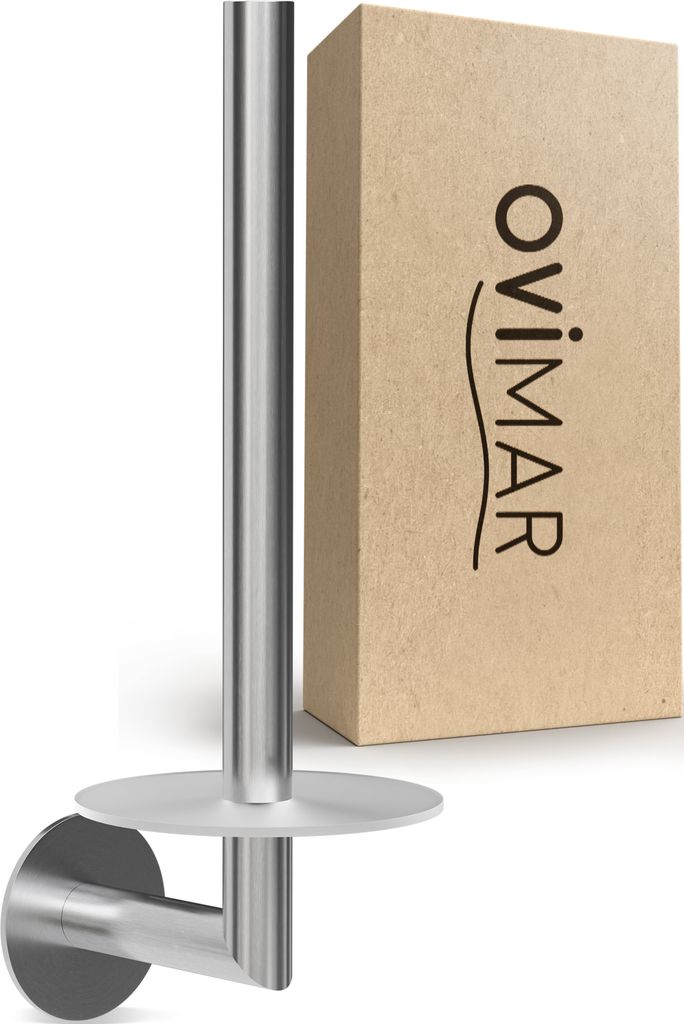 ovimar Ersatzrollenhalter Hesselo silber zum Kleben 3M | Produktbild 