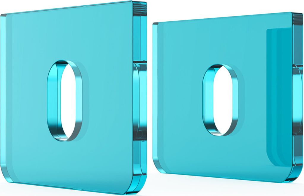 Anneome Kobaltglas Platte - Chemie Experimentierglas 5x5cm