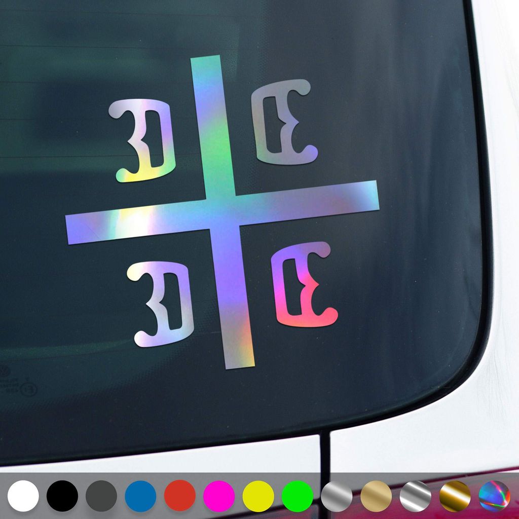 PantherPixel Serbien Aufkleber Samo Sloga Srbina Spasava Srbija Sticker Auto Geschenkidee Farbe Oilslick-Hologramm