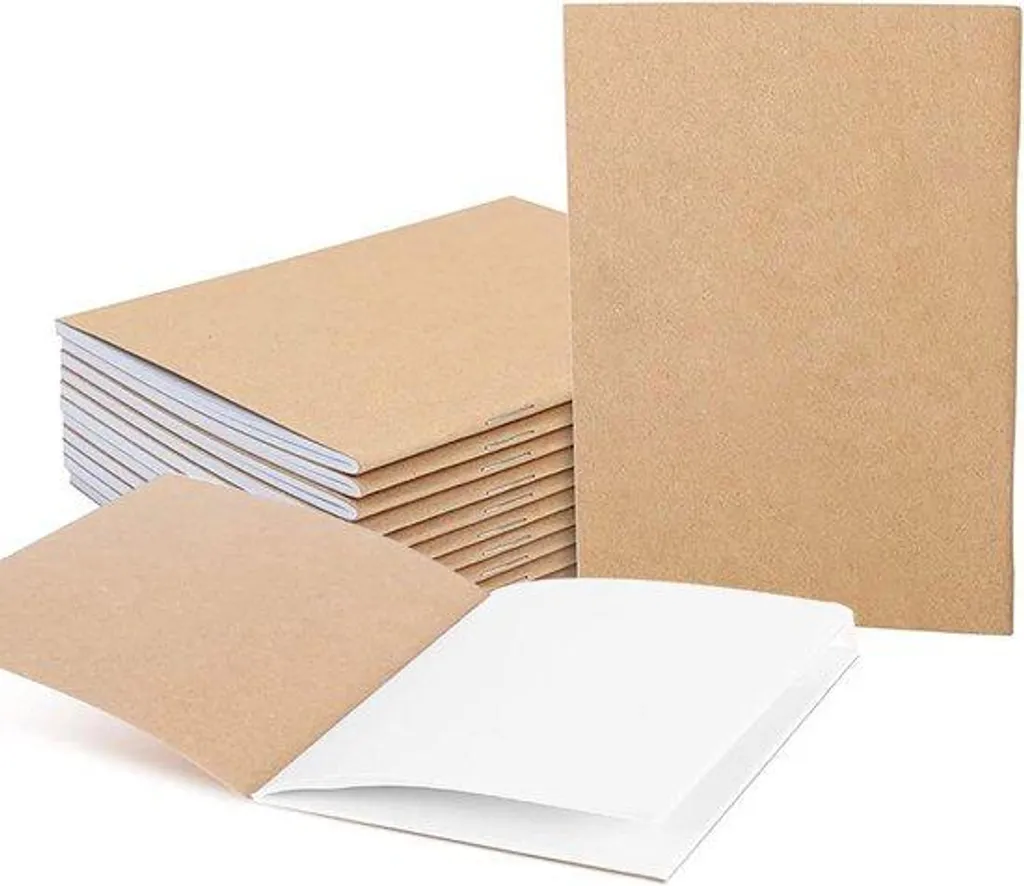 Carnets de voyage A6 marron pour croquis et notes de terrain pack 12