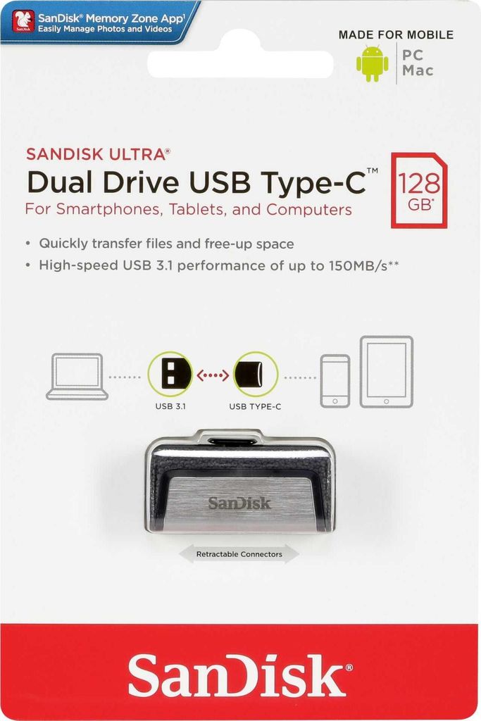 USB-Stick 128GB SanDisk Ultra Dual Produktbild 