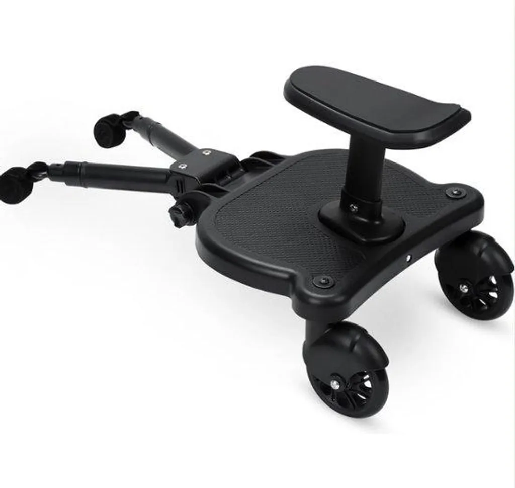 Plateforme Poussette Stable à Roues Doubles en Caoutchouc et Très Robuste