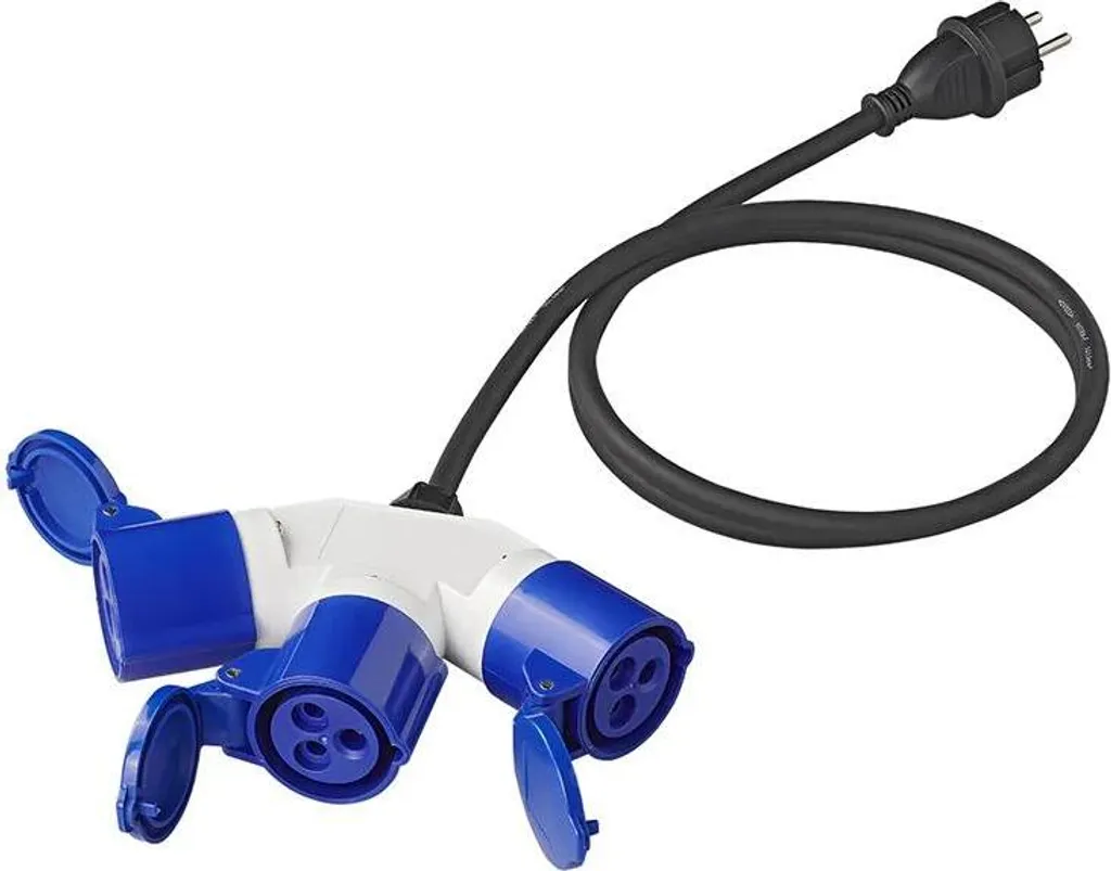 Sdoppiatore Prese CEE per Officina | Spina Schuko a 3 Vie | 150cm