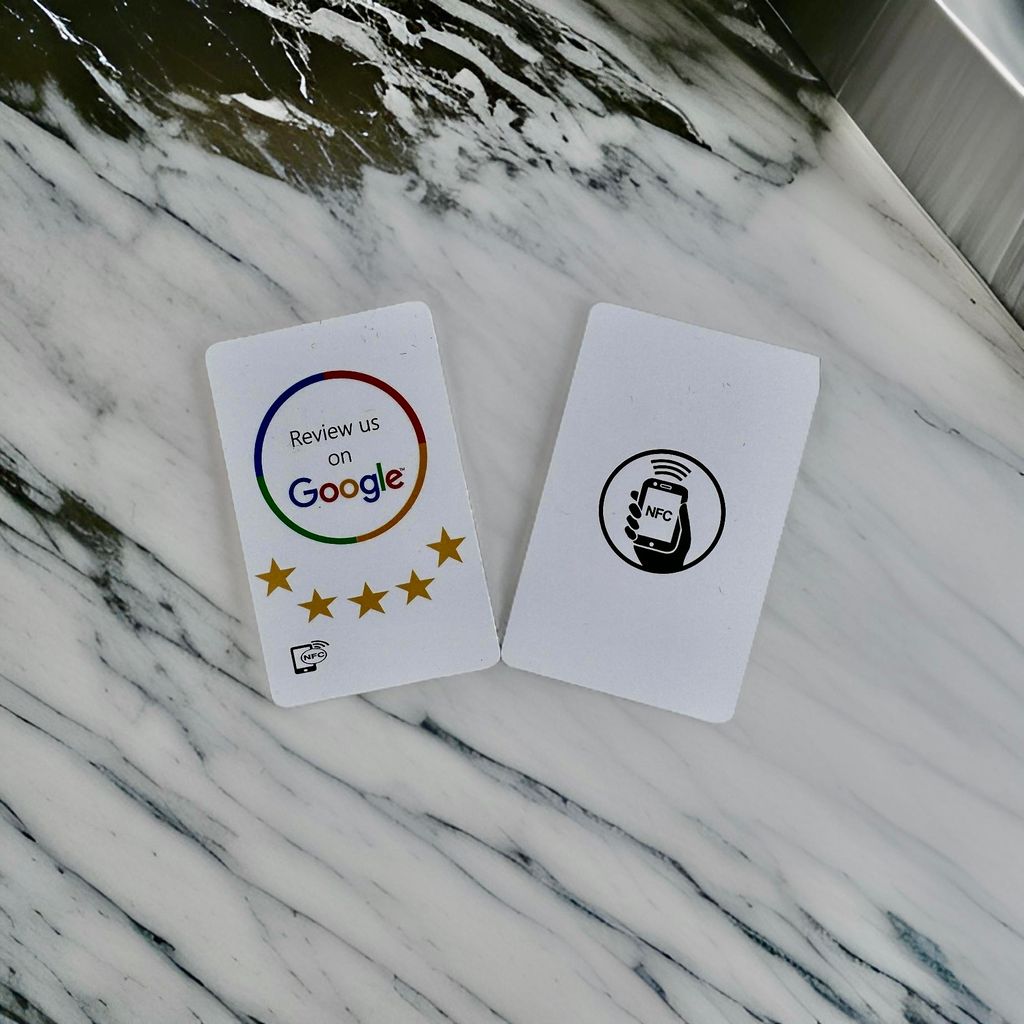 2 Stk. Google Review NFC-Karten für die schnelle Bewertung Produktbild 