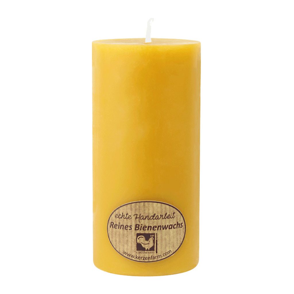 Kerze aus reinem Bienenwachs, massiv, gegossen 13,5 x 6,5 Produktbild 