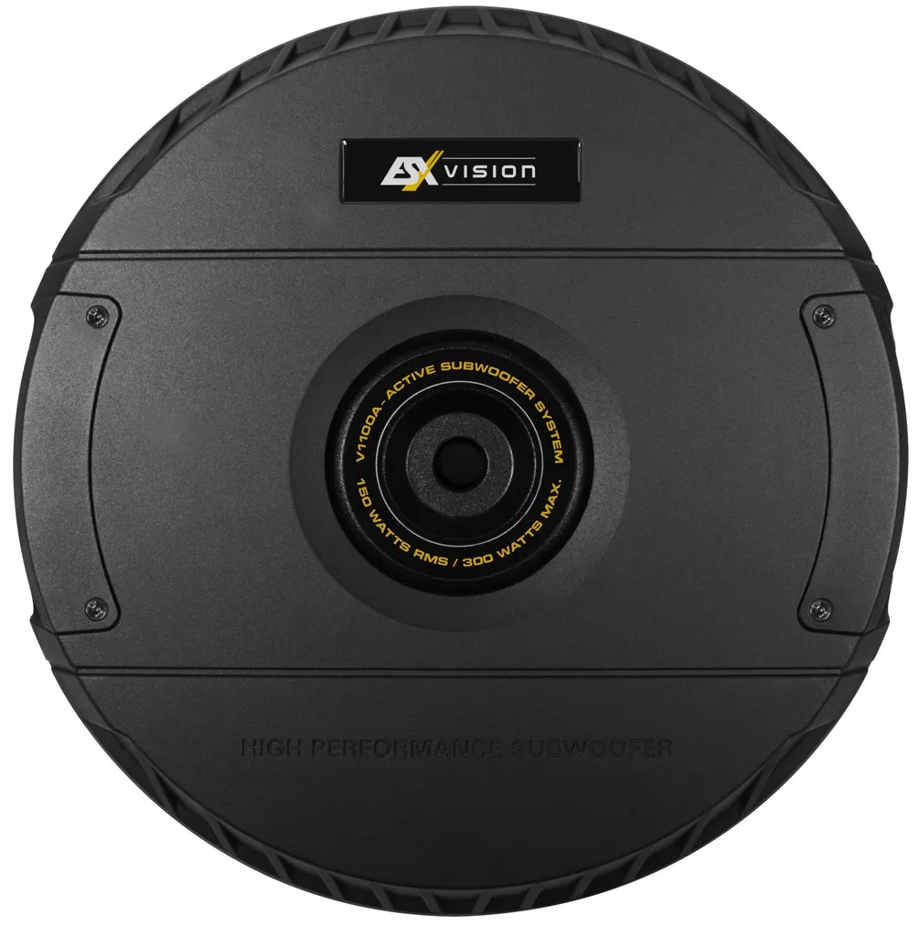ESX Vision V-1100A Subwoofer Actif 28cm avec Télécommande de Basses