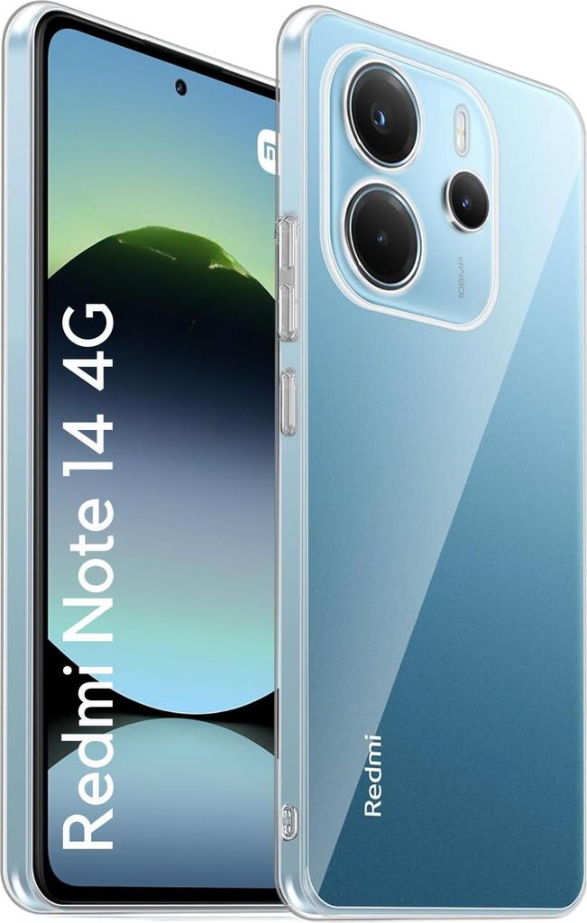 Hülle für Xiaomi Redmi Note 14 4G (Europe Version) - Transparent Handyhülle Kratzfest Schutzhülle Ultra Dünn Phonillico