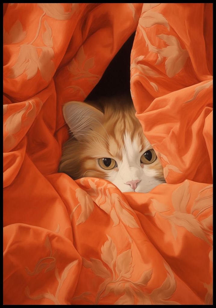 Plakat 68x98cm Versteckte Katze