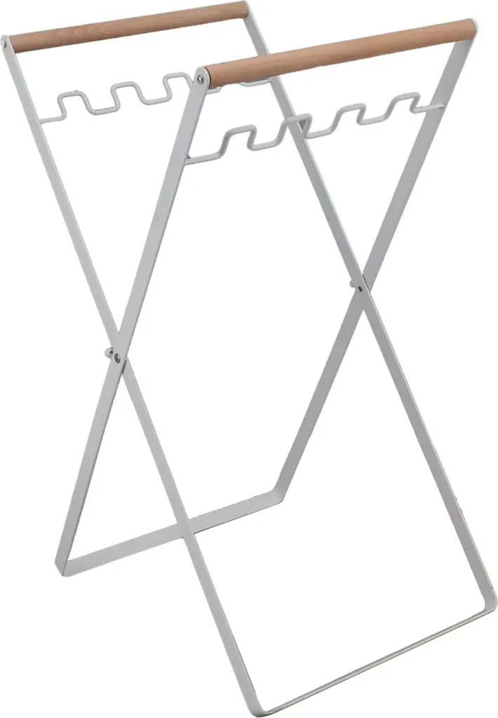 Support sac poubelle pliable en fer blanc, robuste pour le camping - 7
