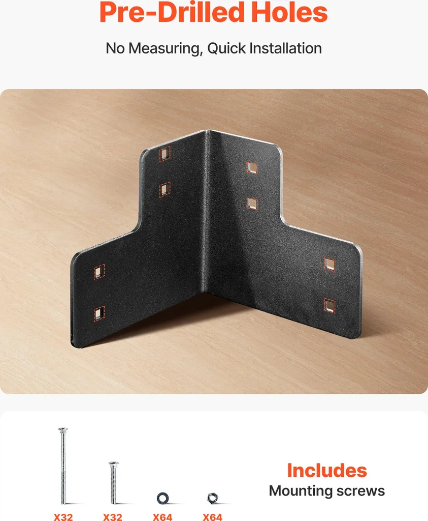 Support d'établi haute capacité 1000 kg VEVOR équerre d'angle 8 pcs
