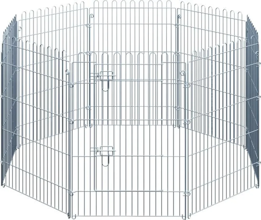 Fortuna Lai Enclos pour chiots 8 pièces L63xH91cm - Parc pliable en métal