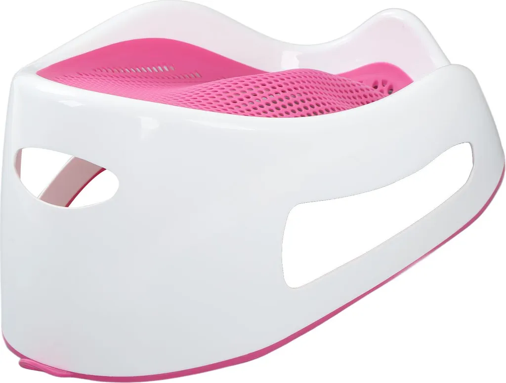 Support de bain bébé rose antidérapant en silicone TPE ultra doux - 3