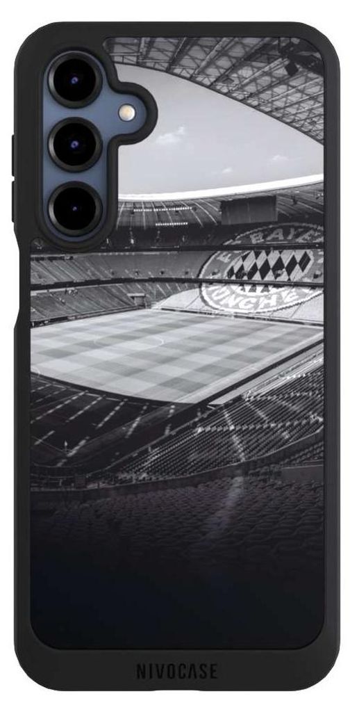 NIVOCASE Handyhülle für Samsung Galaxy A16 5G Hülle NIVOpure Case Schwarz FC Bayern München FCB Stadion