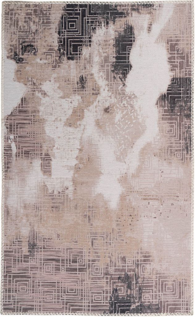 Kurzflorteppich Holika Taupe 80 x 150 cm