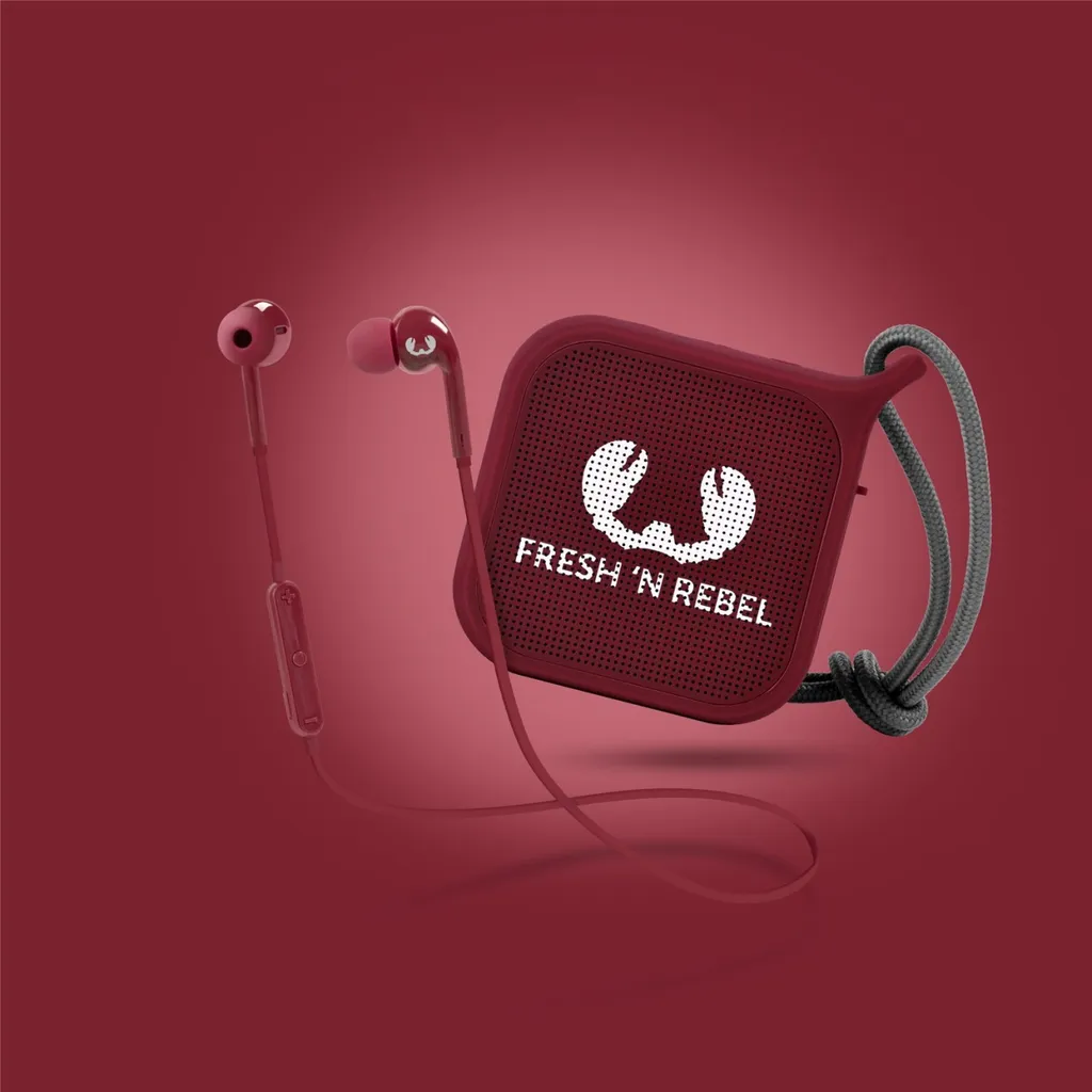 Fresh 'N Rebel Ruby Pack Mono Haut-parleur sans fil rouge Ruby Red