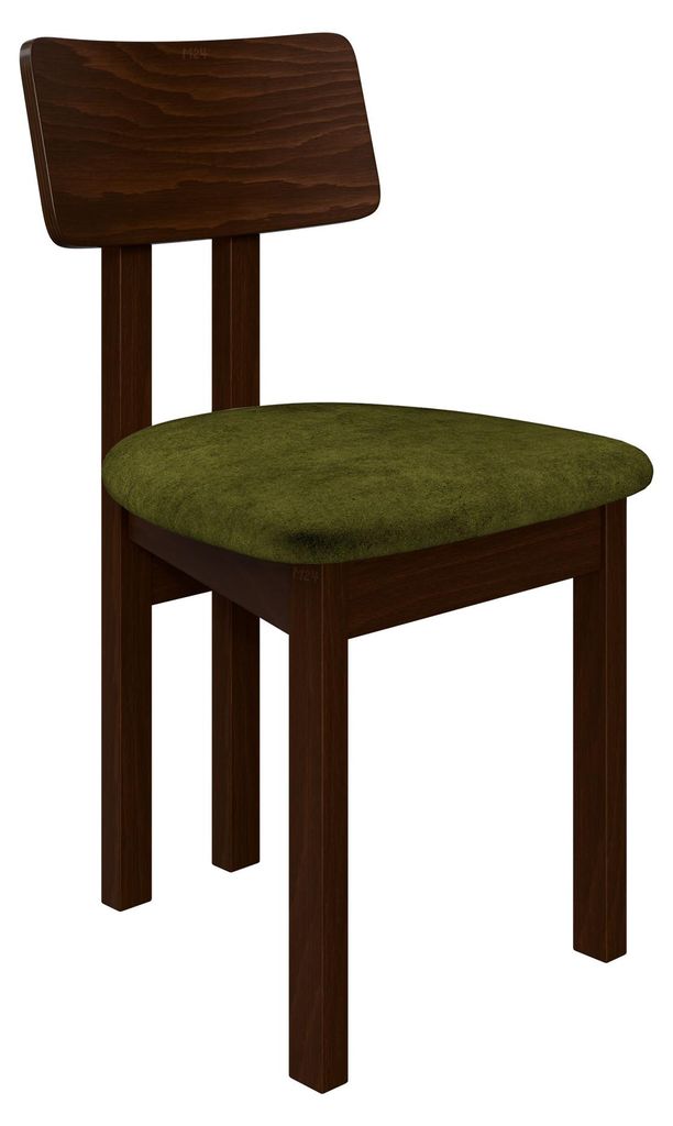 MIRJAN24 Stuhl Divo II, Esszimmerstuhl aus Buchenholz, 47x48x85 cm (Holzfarbe: Nuss, Stofffarbe: Zetta 297)