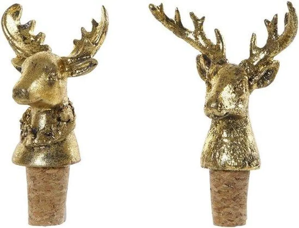 Objets Décoratifs : Paire de Bouchons en Résine Argent 5x5x95 cm Chic