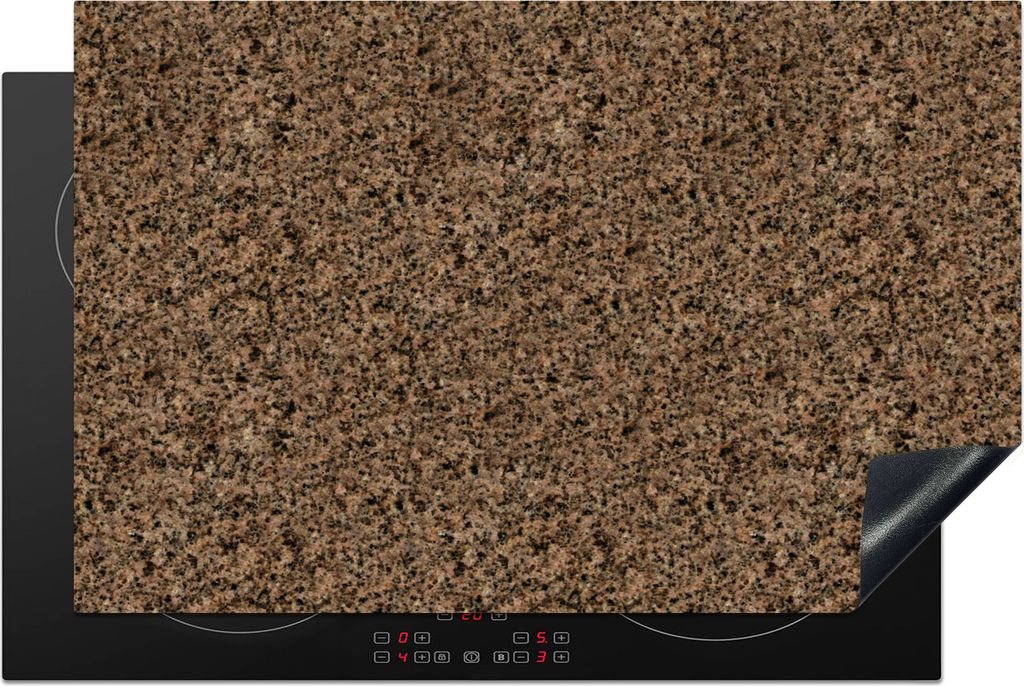 KitchenYeah Herdabdeckplatte Granit - Stein - Design , 80x52cm, Küche Deko, Glaskeramikkochfeld Herdabdeckung, Abdeckplatte fùr Kochfeld