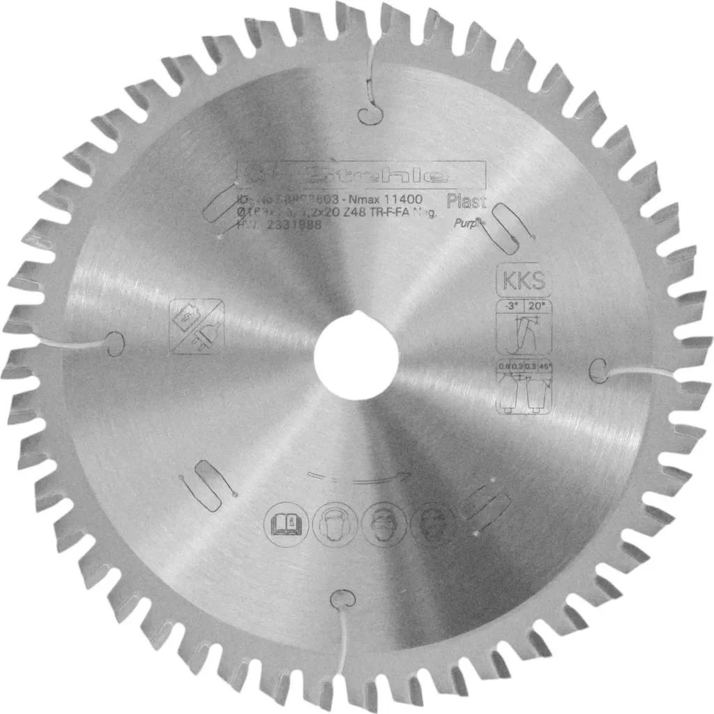 Stehle Lama Plastica 168/20 Z48 | Taglio Professionale Senza Bave