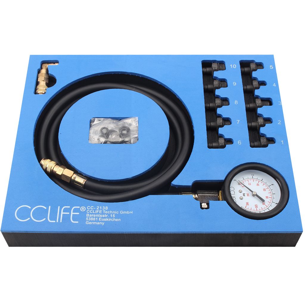 Manometer Anzeige Öldruckanzeige Öldruckmanometer Durchm. 52 mm +  Kupferleitung
