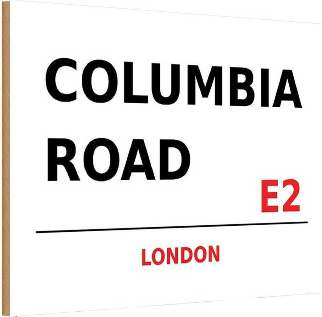 vianmo Holzschild 20x30 cm Columbia Road E2 England