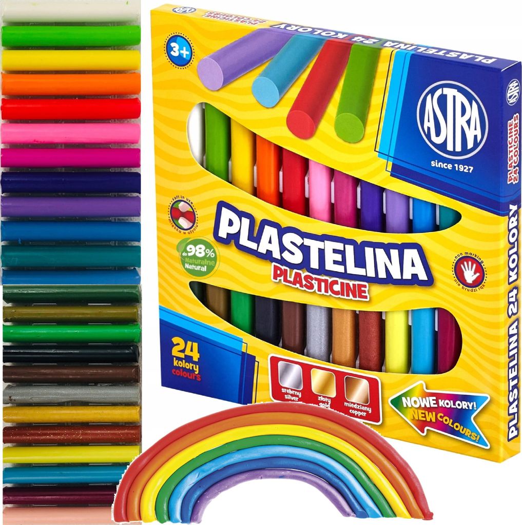 ASTRA Plastilin Basic 24 Farben, 303110001 Produktbild 