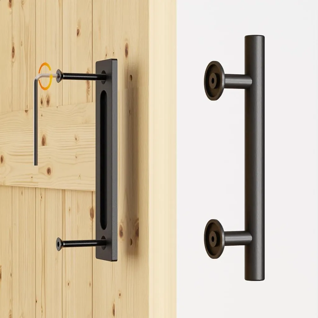 Poignée de cuisine 30cm noire pour rénovation meuble - Pack de 2 pièces