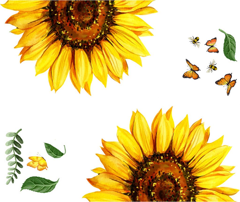1 Blatt Toilettenaufkleber, abnehmbar, wasserdicht, spurlos, Sonnenblumenblatt, Schmetterlingsmuster, Toilettenaufkleber, Badezimmerzubehör