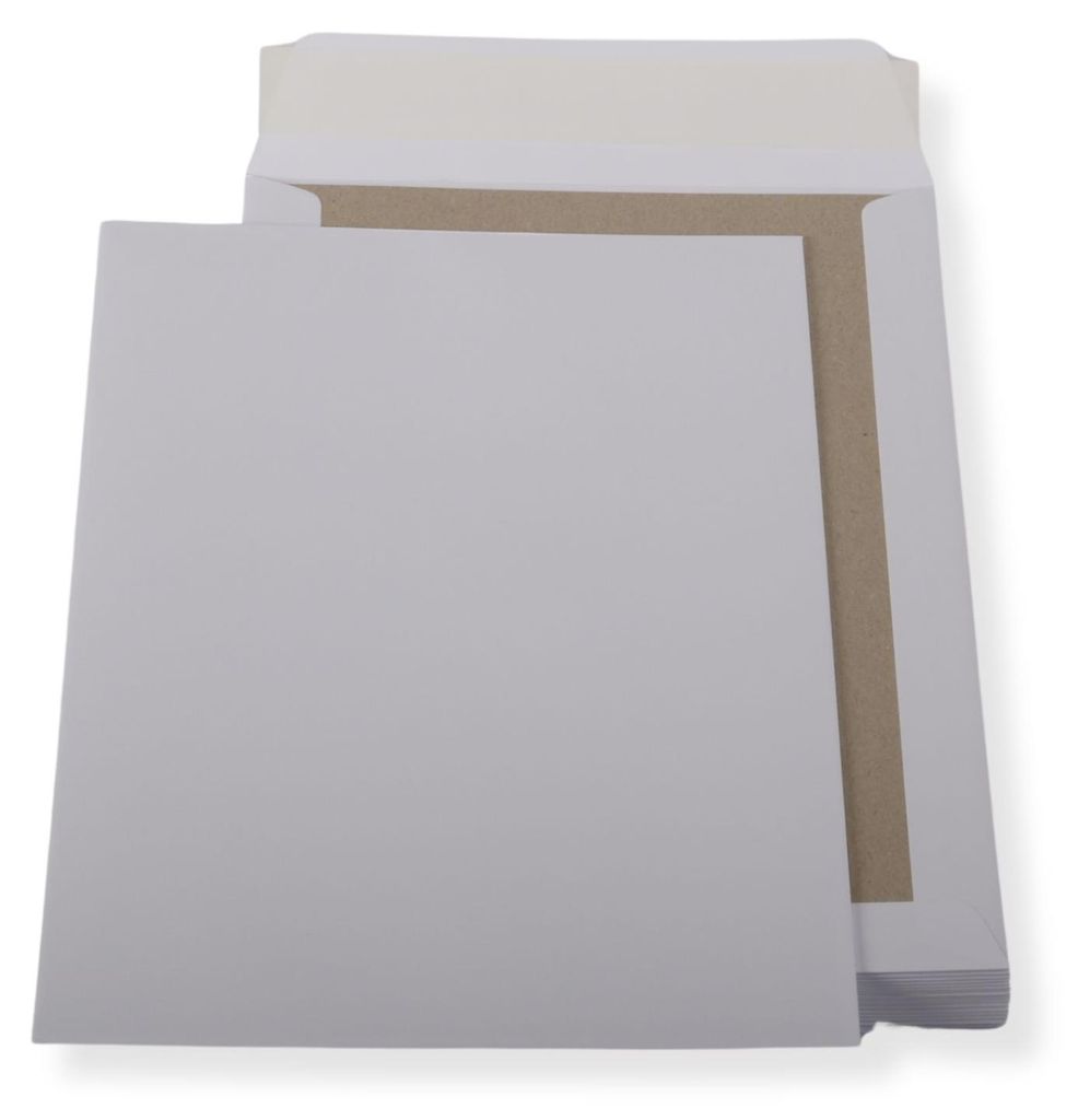 C4 Papprückwandtaschen Weiß · stabiler 450g Karton · Produktbild 