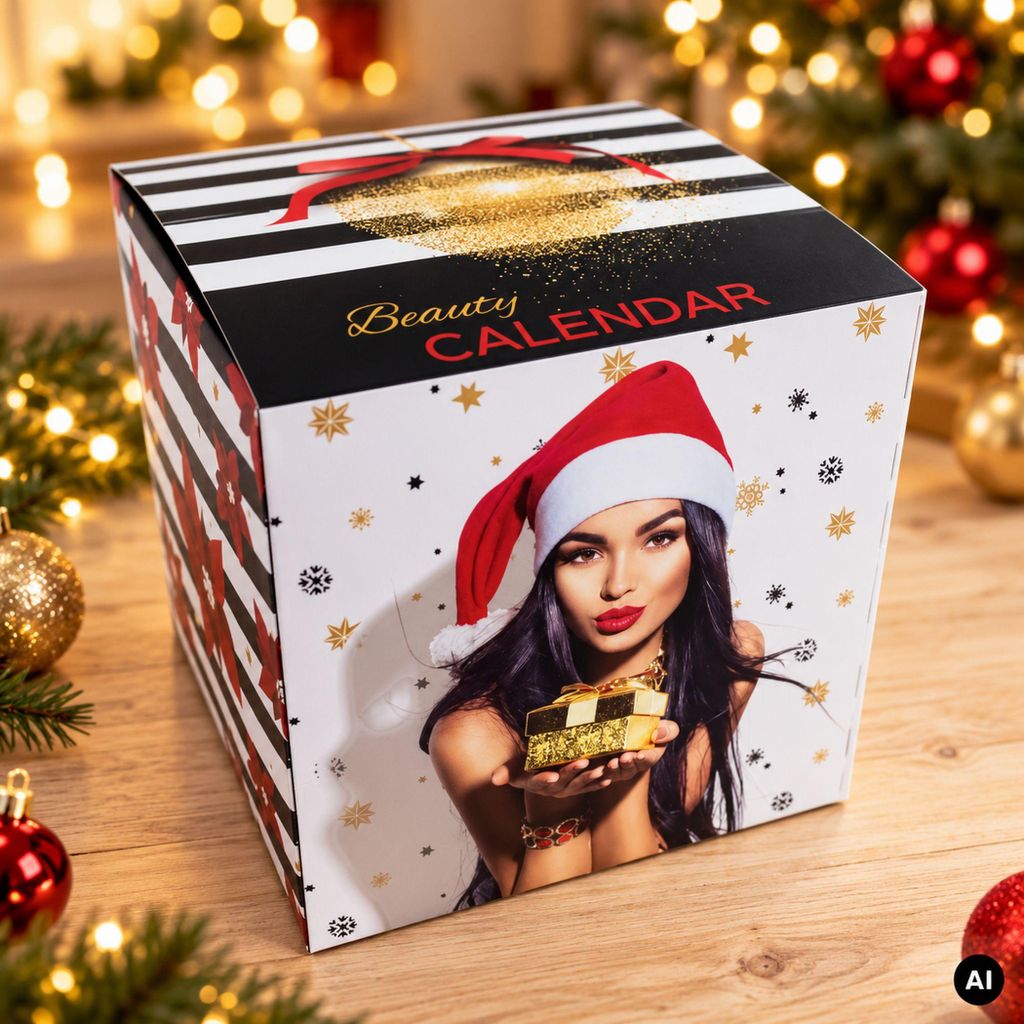 Accentra Adventskalender met kubusvormige decoratieve Productafbeelding 