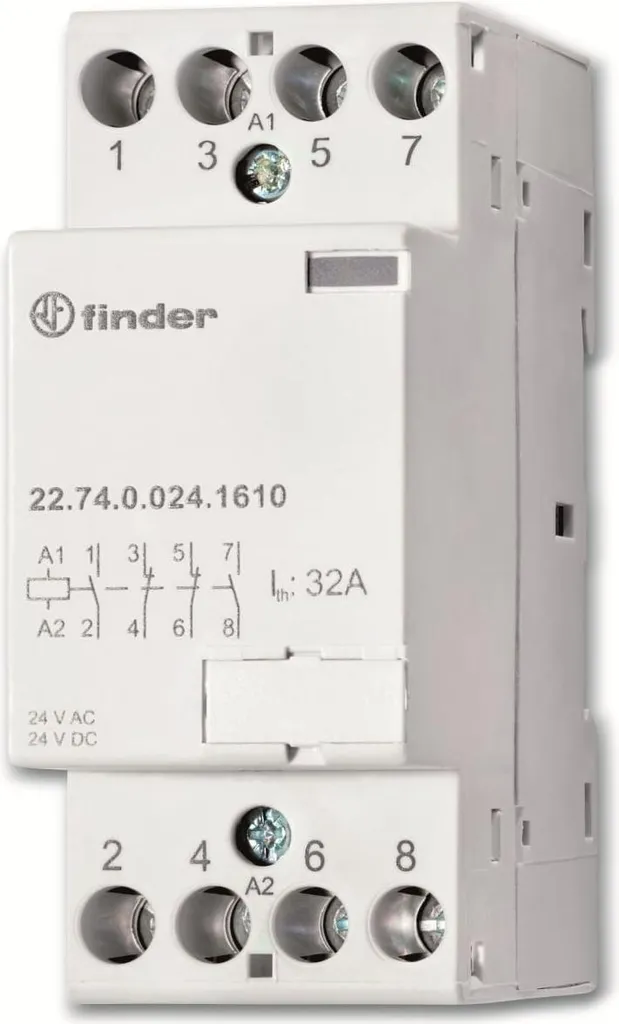 Contacteur d'installation Finder 22.74.0.230.1310 - 230V 32A 4 NO