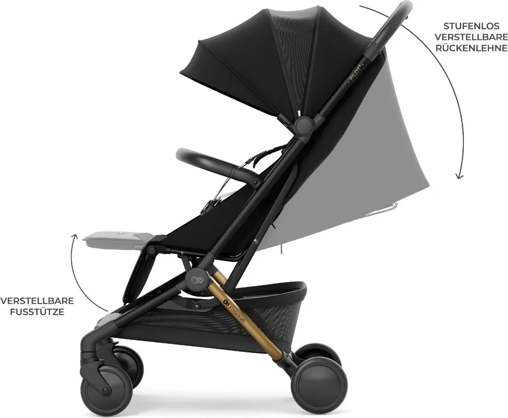 Poussette tout terrain légère Kinderkraft Pultas 2 avec canopy UV