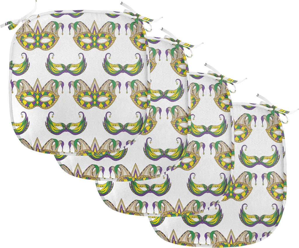 Galette de Chaise Imperméable 40x40 cm Lot de 4 pour Cuisine et Jardin