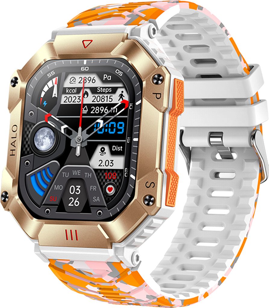 Wasserdichte Smartwatch, Herzfrequenzmesser, Fitness-Tracker, Aktivitaetstracker, intelligente Sportuhren, lange Standby-Zeit, multifunktionale Ges...