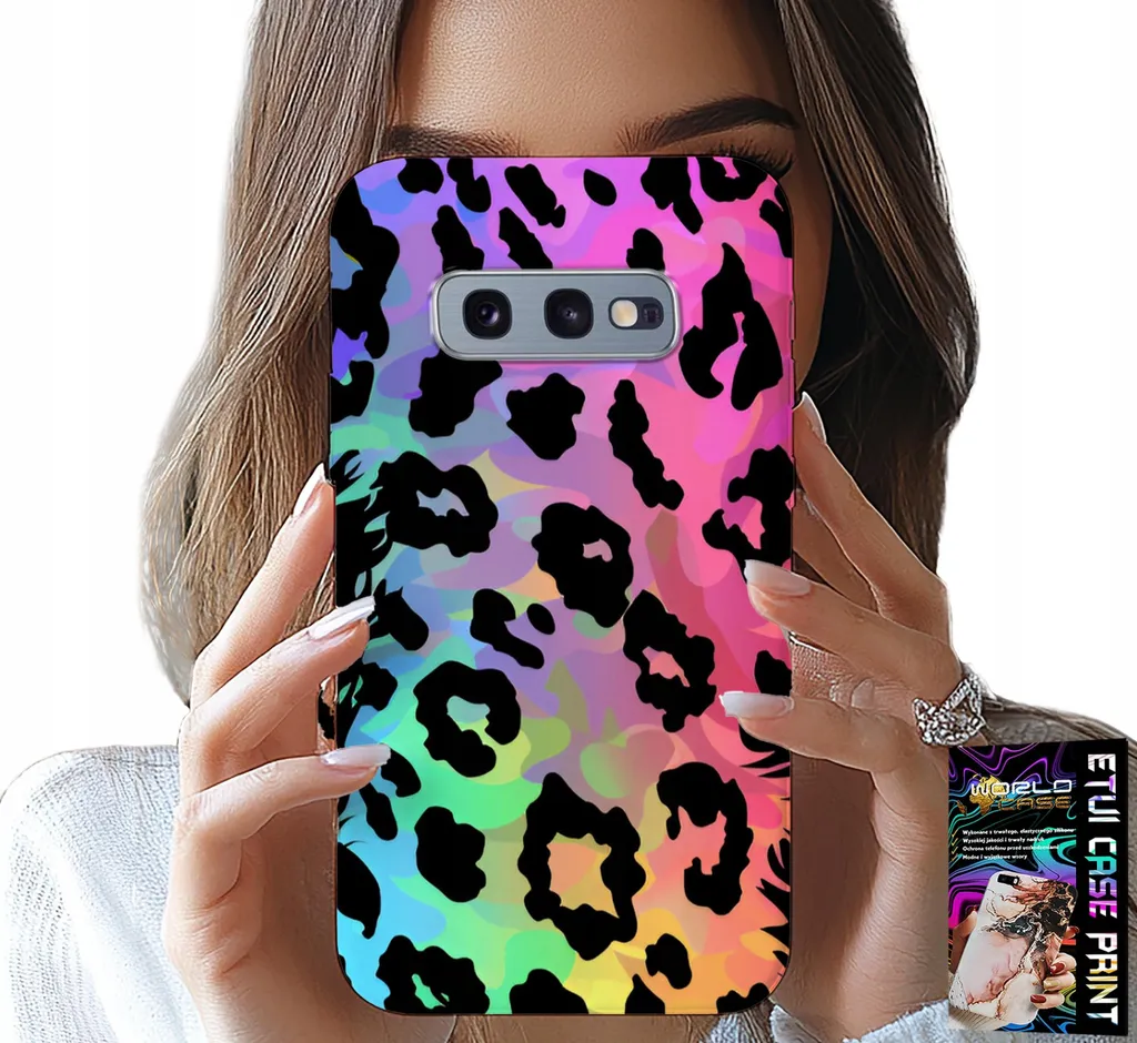 Custodia Per Samsung Galaxy S10E - Pellicola Posteriore Colorata Arcobaleno Mimetico